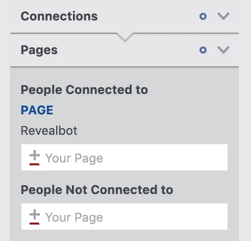 Tùy chọn thu nhỏ khách hàng bằng các kết nối có sẵn khi tạo quảng cáo