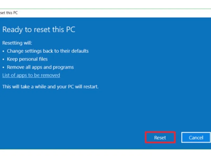 Quy trình cài lại hệ điều hành an toàn sau khi đã thử các cách khắc phục máy tính bị nhiễm virus