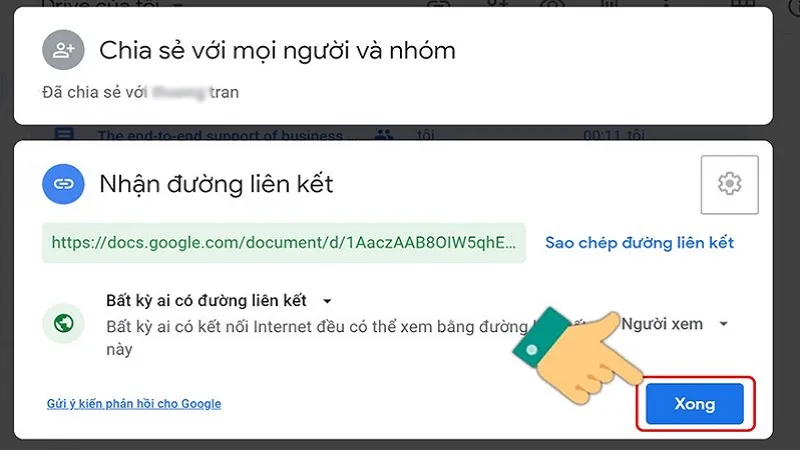 Giao diện quản lý quyền truy cập và bảo mật dữ liệu, kiểm soát ai có thể xem hoặc chỉnh sửa file trang tính.