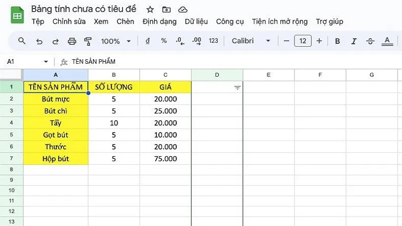cách tải trang tính về máy tính dưới định dạng Microsoft Excel (.xlsx) và các định dạng khác.