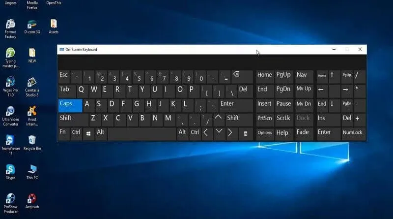 Bàn phím ảo On-Screen Keyboard (OSK) là giải pháp tạm thời khi máy tính win 10 gặp sự cố phần cứng.