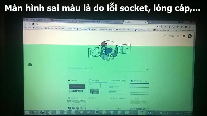 Khám phá nguyên nhân gây ra lỗi màn hình máy tính bị mất màu hoặc hiển thị sai màu phổ biến