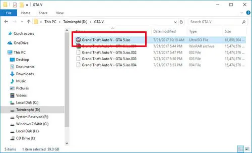 alt mới 9: Hình ảnh file ISO Grand Theft Auto V đã được ghép nối thành công, sẵn sàng để cài đặt