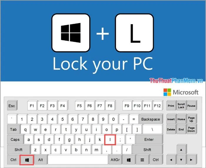 Phím tắt Windows + L, một phương pháp khóa thủ công không liên quan đến cách tắt khóa màn hình máy tính tự động