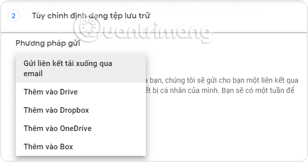 Có thể chọn tải bản sao lưu qua Drive, Dropbox, OneDrive