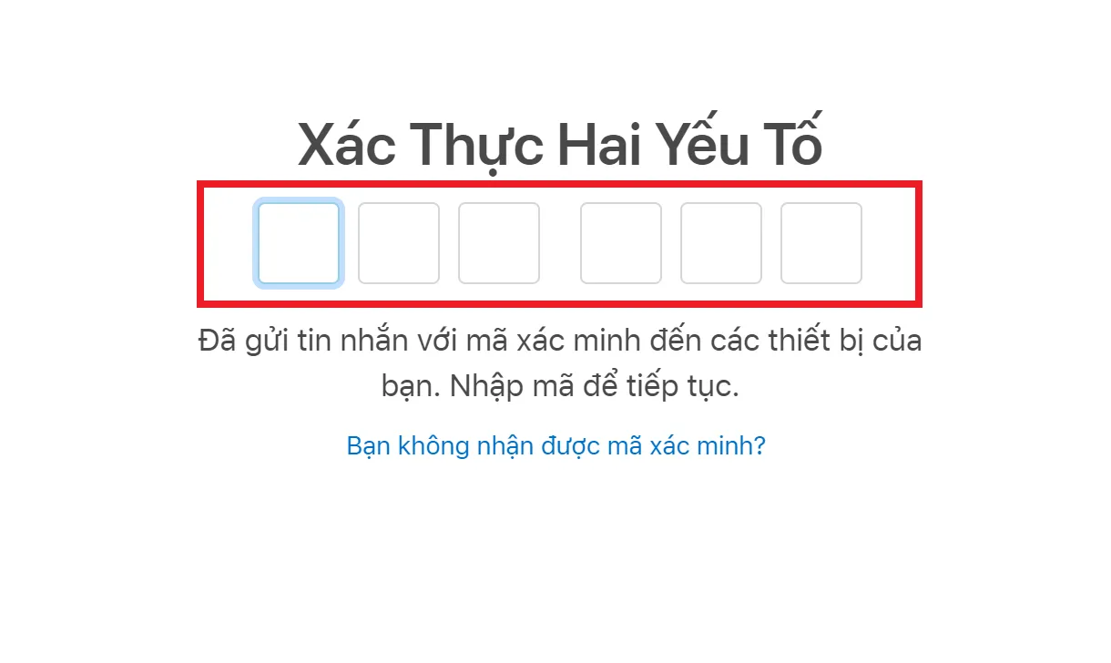 Quy trình xác thực hai yếu tố khi thực hiện cách đổi mật khẩu icloud trên máy tính