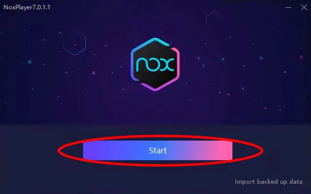 Khởi chạy NoxPlayer sau khi hoàn tất cài đặt, chuẩn bị cho quá trình thiết lập môi trường Android trên PC.