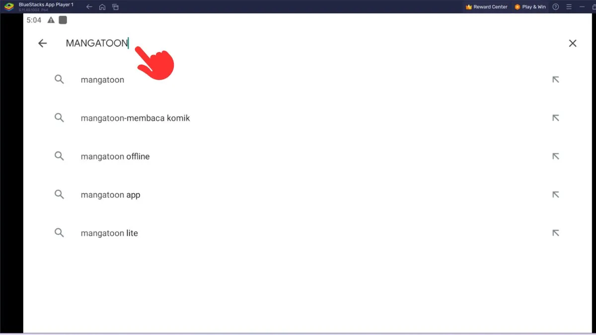 Bước 1: Cách tải MangaToon cho máy tính trong BlueStacks