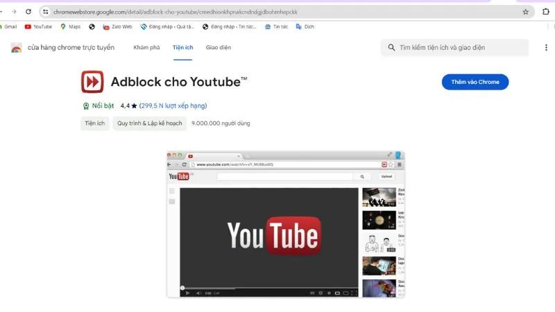 Xác nhận và cài đặt Adblock for Youtube vào Chrome