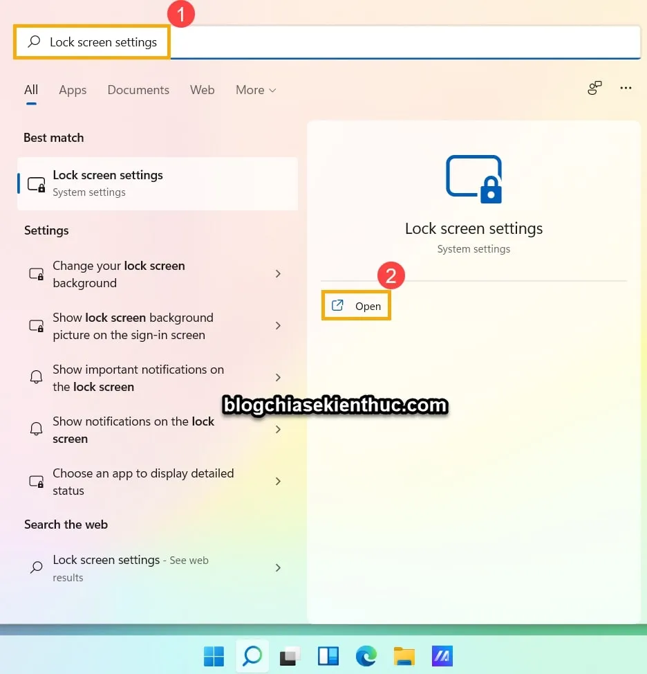 Tùy chỉnh màn hình khóa (Lock Screen) Windows 11 với các lựa chọn Picture, Slideshow và Windows Spotlight.