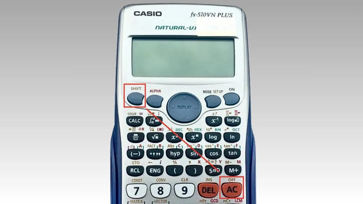 Cách thay pin máy tính Casio Fx 570VN Plus bước 1