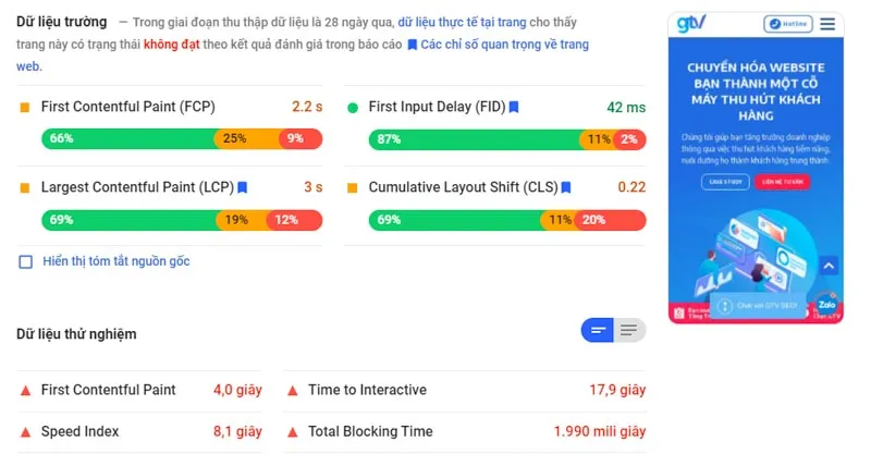 Tối ưu tốc độ web chú ý các lỗi kỹ thuật seo