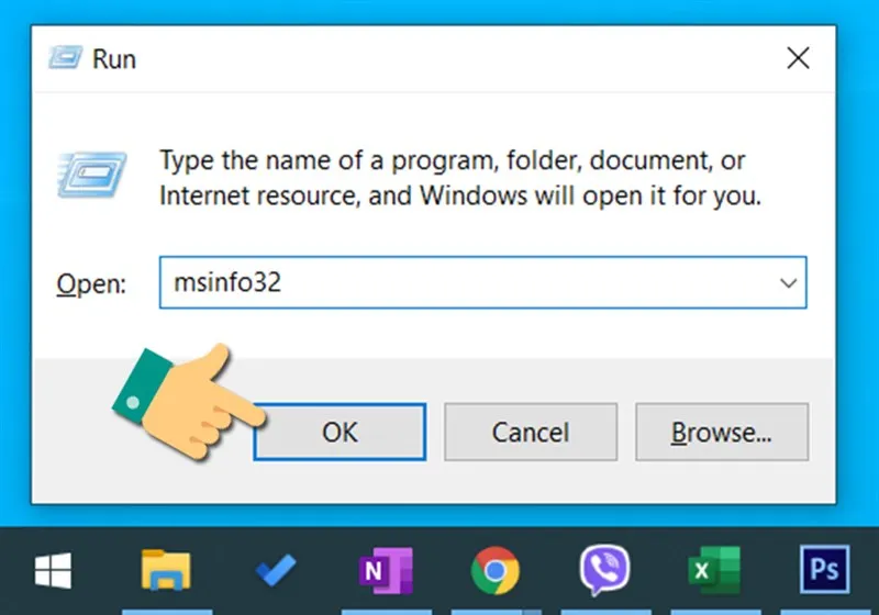 Nhap Lenh Msinfo32 Vao Hop Thoai Run De Xem Thong So Ky Thuat PC