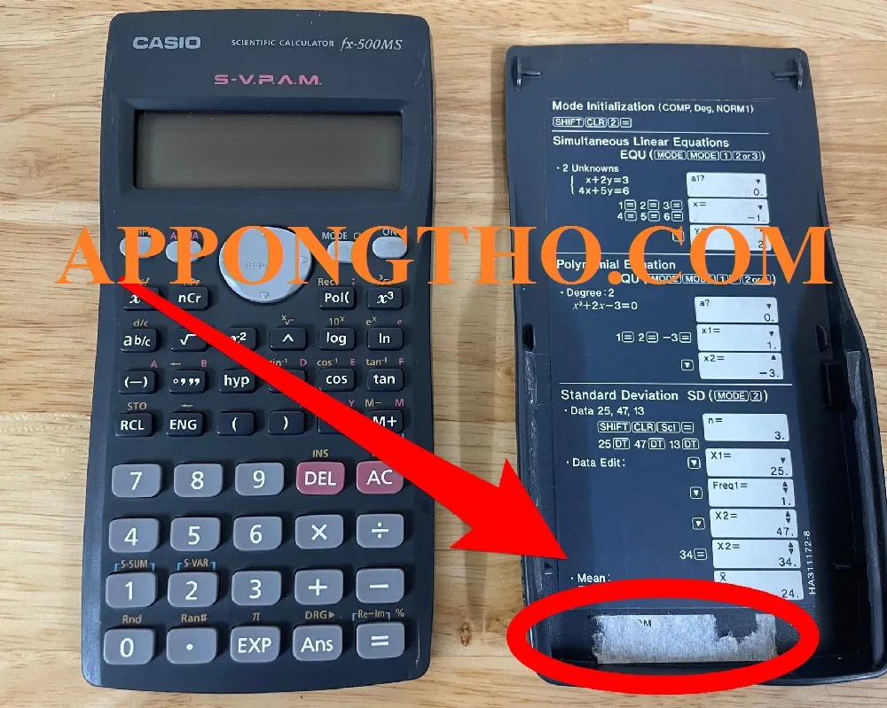 Minh họa cấu trúc hiển thị của màn hình LCD máy tính Casio FX-570ES Plus