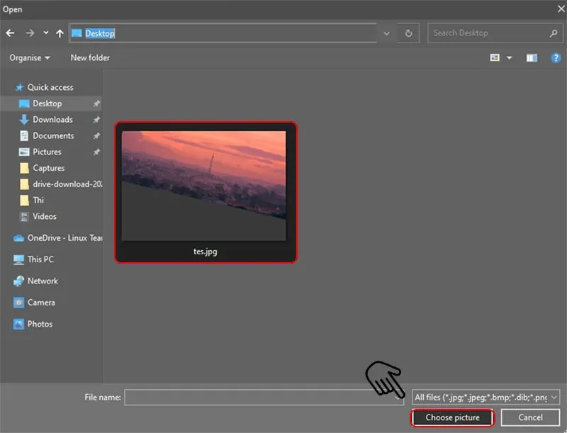 Hoàn tất chọn Choose Picture khi thực hiện cách đổi hình nền máy tính macbook