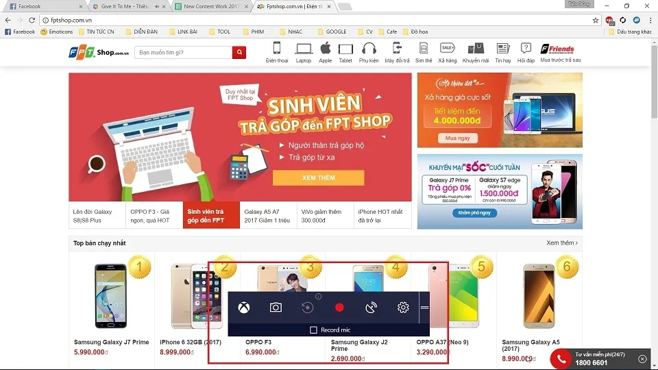 Hộp thoại Broadcast &amp; capture của Xbox Game Bar hiển thị tùy chọn chụp ảnh màn hình Dell