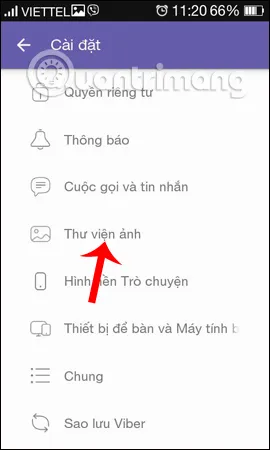Lưu trữ hình ảnh trên Viber 