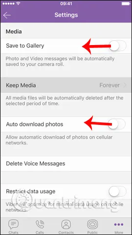 Tắt tự động tải ảnh xuống iPhone 