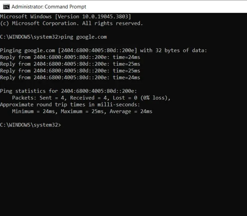 Phân tích kết quả lệnh Ping hiển thị thông số Time và Lost gói tin