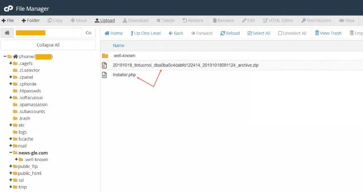 Tải các tệp dữ liệu đã sao lưu lên máy tính mới hoặc thiết bị trung gian