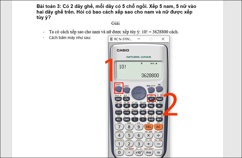 Cách giải nhanh bài toán lập số bằng cách bấm máy tính tính chỉnh hợp A(5, 3)