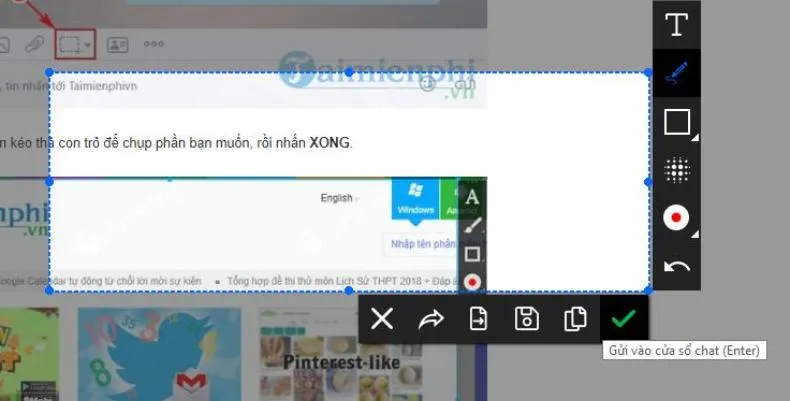 Chụp màn hình bằng phần mềm Zalo PC