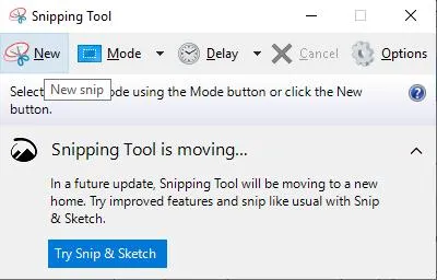 Nhấn chọn New để bắt đầu chụp ảnh