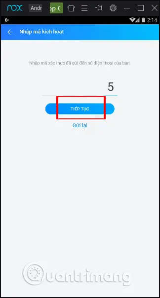 Điền mã kích hoạt