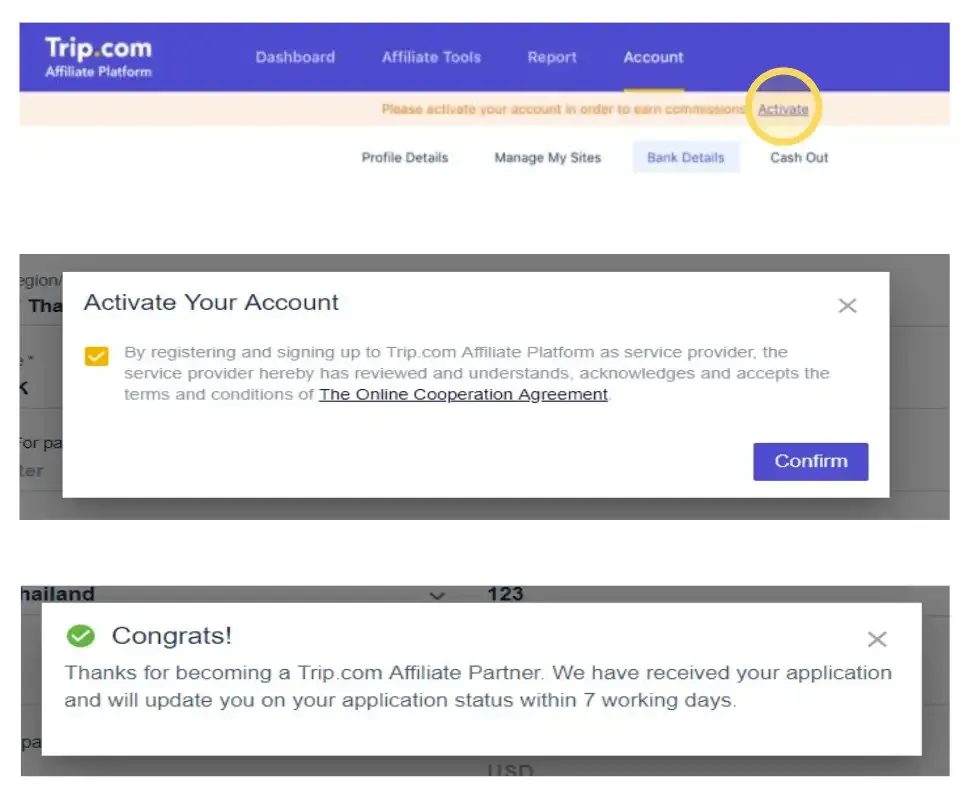 Xác nhận phê duyệt tài khoản và thông tin ID người nộp thuế
