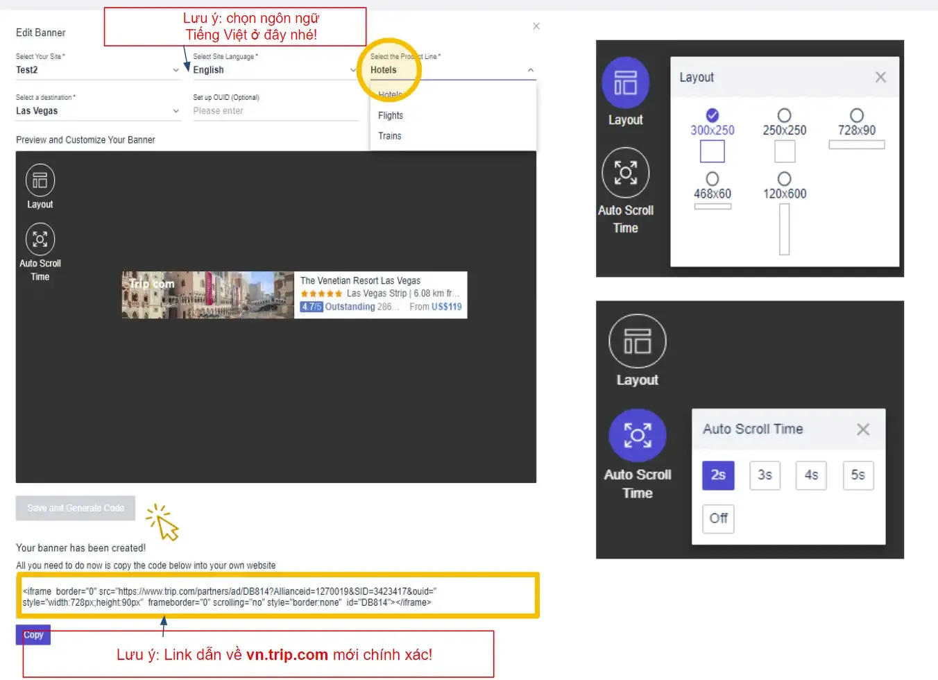 Mô hình tạo Dynamic Banner, áp dụng cho việc hiển thị các thông báo nộp thuế động