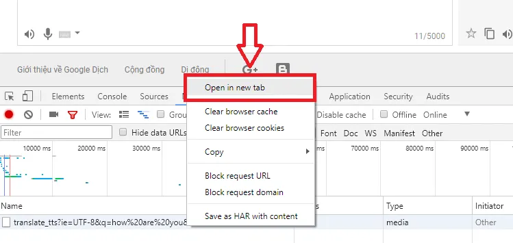 Chọn Open in new tab từ menu chuột phải