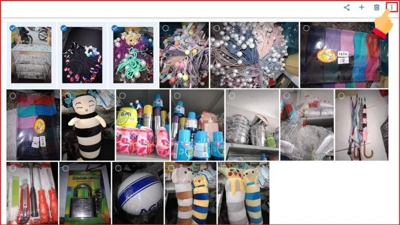 Sử dụng menu ba chấm để tìm tùy chọn tải xuống trên máy tính