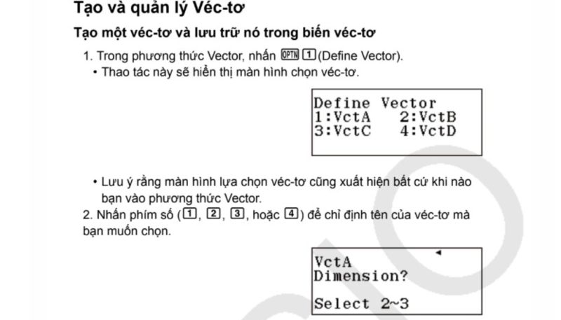 cách bấm máy tính tích có hướng: Hướng Dẫn Chi Tiết Cho CASIO 570VN/ES Và 580VN X
