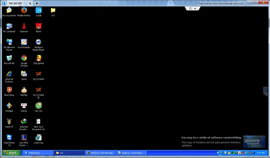 Màn hình máy tính bị đen hoàn toàn, minh họa lỗi nghiêm trọng trên Windows 7
