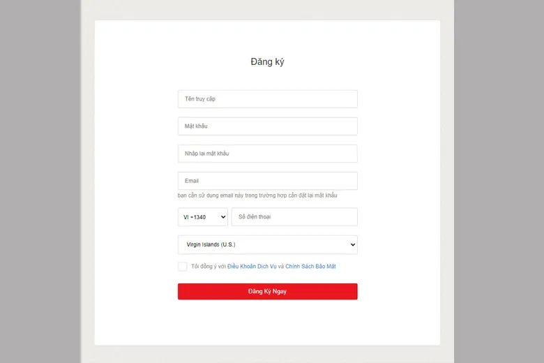 Giao diện đăng ký tài khoản Garena mới cho người chơi FO4