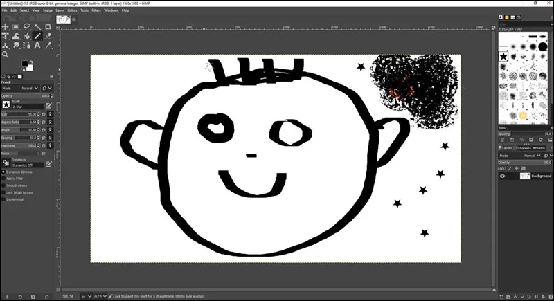 Hình ảnh minh họa giao diện phần mềm GIMP, một lựa chọn miễn phí và mạnh mẽ cho chỉnh sửa hình ảnh và vẽ tự do