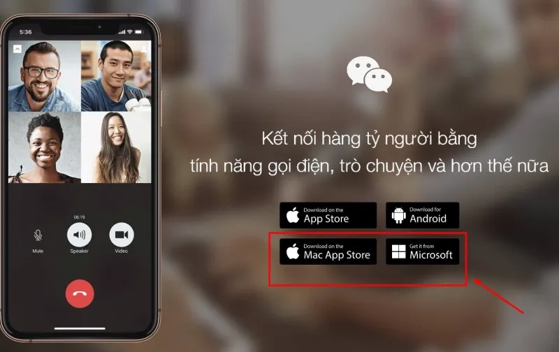 Lựa chọn phiên bản Wechat PC phù hợp với hệ điều hành máy tính Windows hoặc macOS