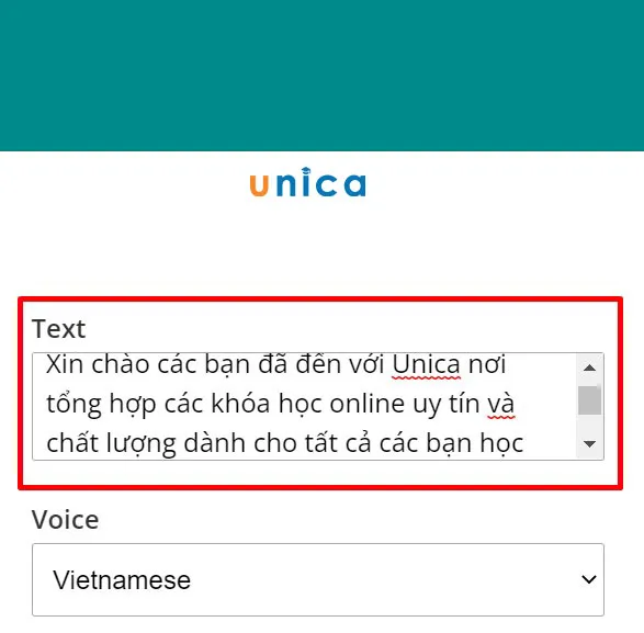 Nhập nội dung vào ô
