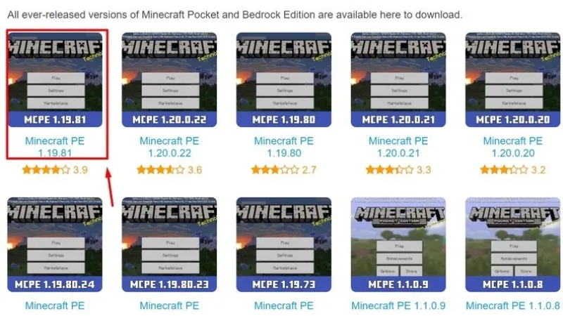 Tìm kiếm và tải xuống tệp cài đặt Minecraft PE APK từ nguồn an toàn