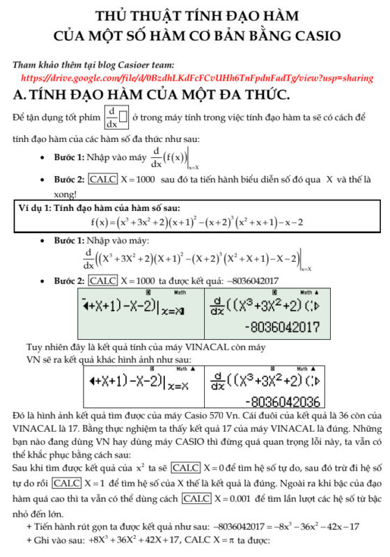 Cách Tính Đạo Hàm Cấp 2 Bằng Máy Tính Casio: Hướng Dẫn Chi Tiết Và Nâng Cao