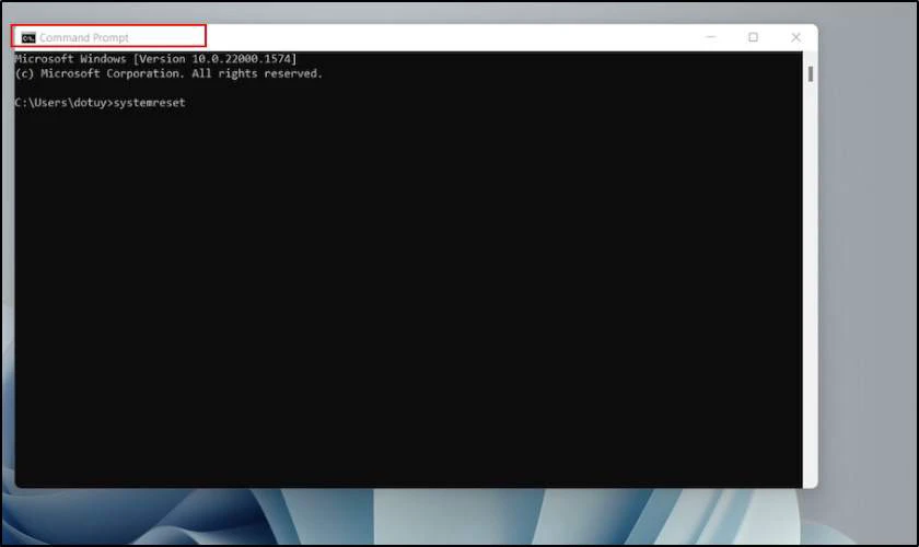 Cách reset máy tính bằng lệnh CMD