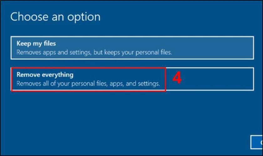 Cách reset máy tính Win 10 xóa hết mọi thứ