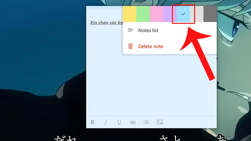 Tùy chọn bảng màu giao diện