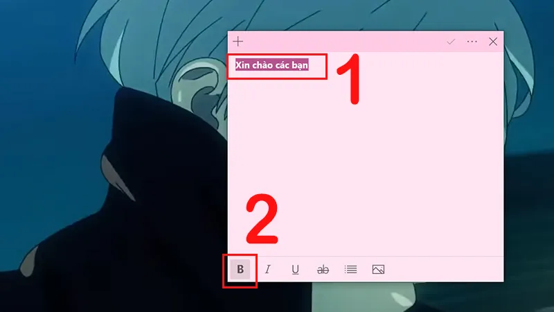 Giao diện chọn khu vực ghi chú