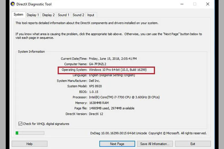 Kiểm tra thông tin phiên bản Windows (32bit hay 64bit) trong System Information