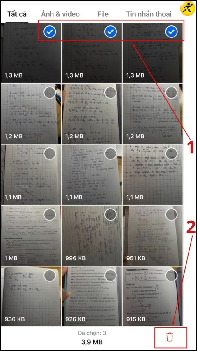 Xóa dữ liệu Zalo trên điện thoại (bước 3.3)