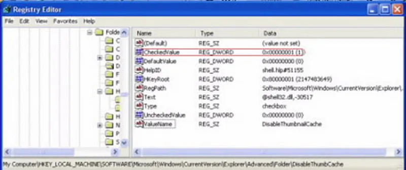 Chỉnh sửa Registry để khôi phục lại tùy chọn hiển thị thư mục ẩn