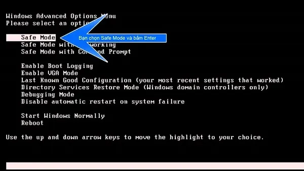 Khắc phục lỗi xung đột phần mềm bằng cách vào chế độ Safe Mode