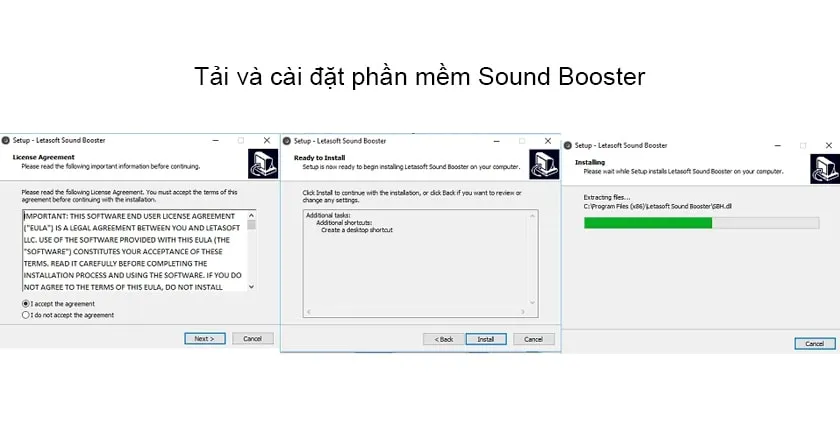 Trang web tải xuống phần mềm Sound Booster hỗ trợ tăng âm lượng loa