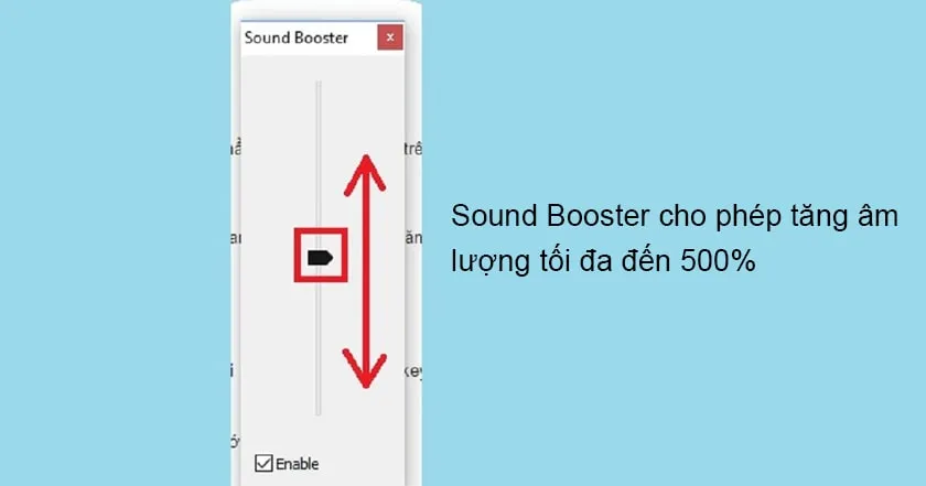 Giao diện Sound Booster điều chỉnh âm lượng loa máy tính lên mức cao hơn